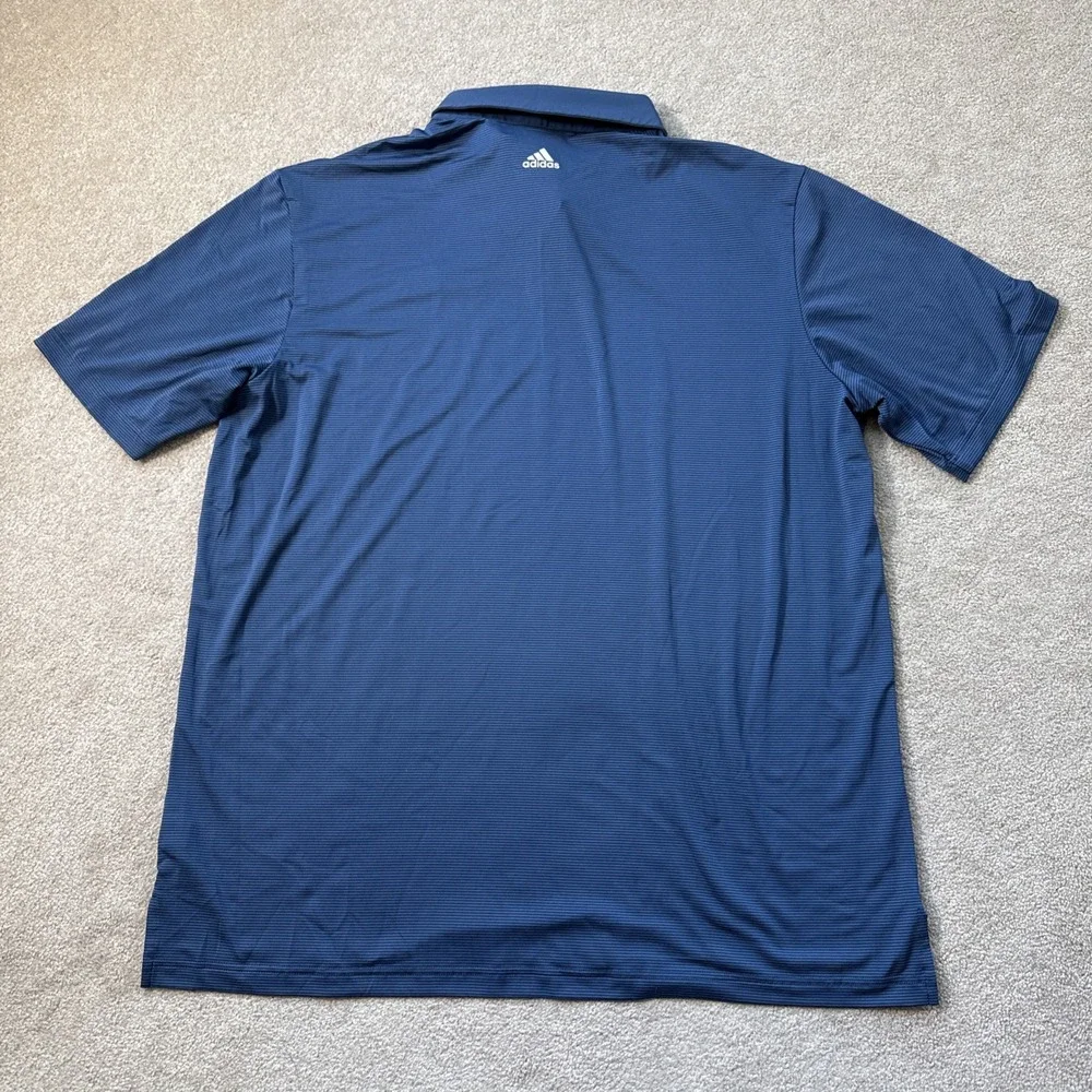 The Players TPC Sawgrass Golf Polo Shirt Sz XL Adidas Blue Striped‎